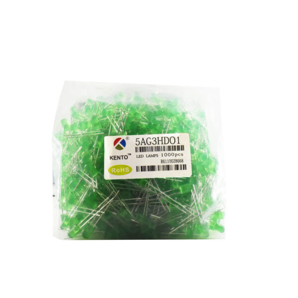 LED خودرنگ سبز 5mm