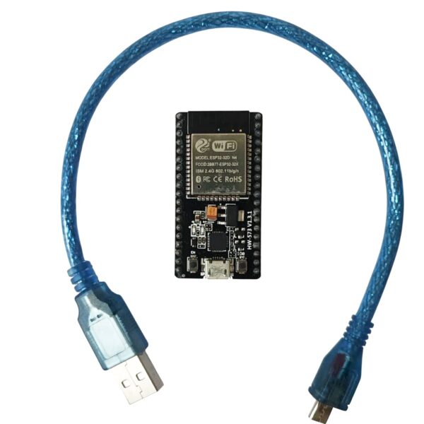 برد NodeMCU 32S به همراه کابل و راهنمای نصب فارسی